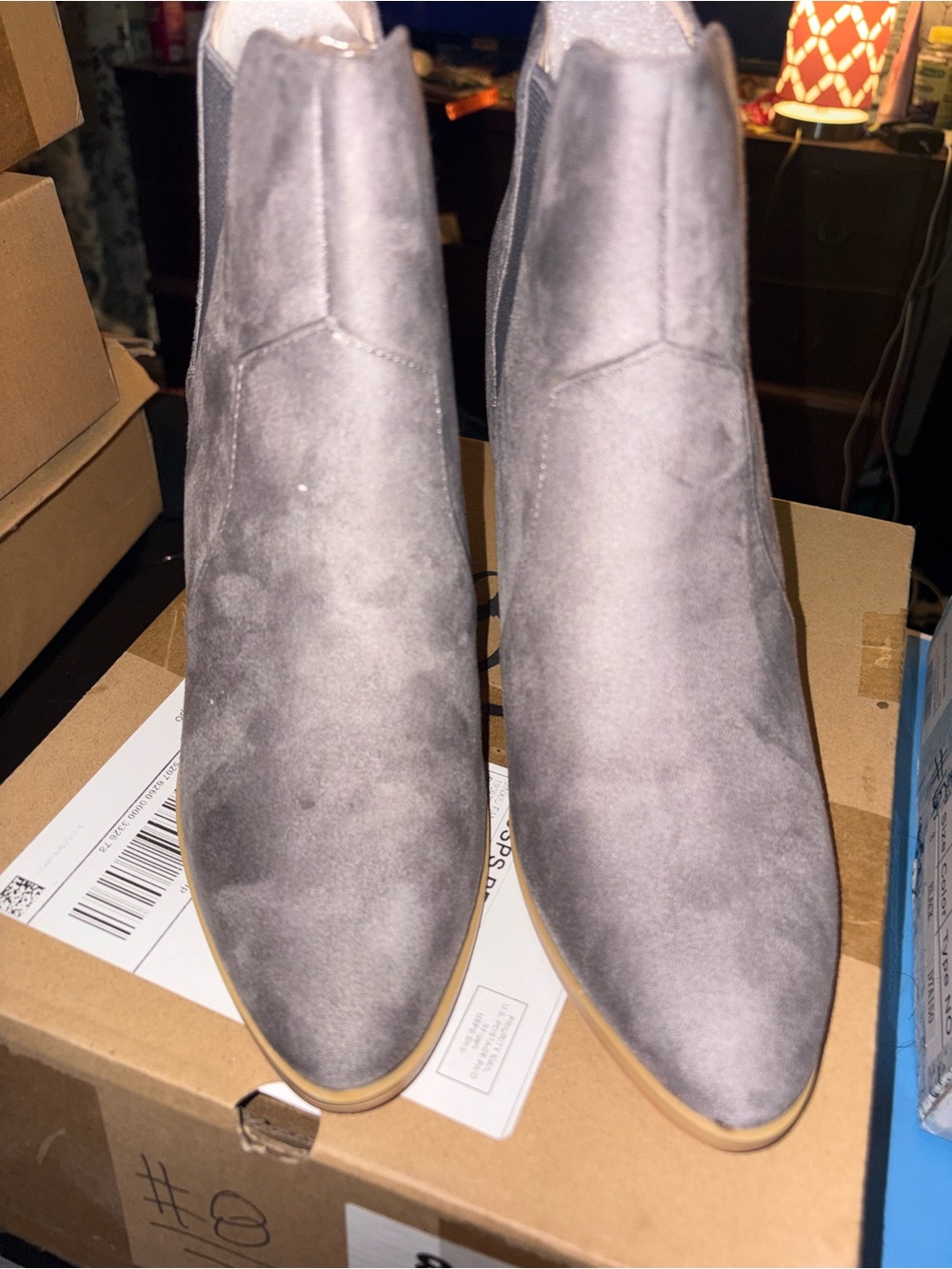 Women’s Gray Suede ankle Boots